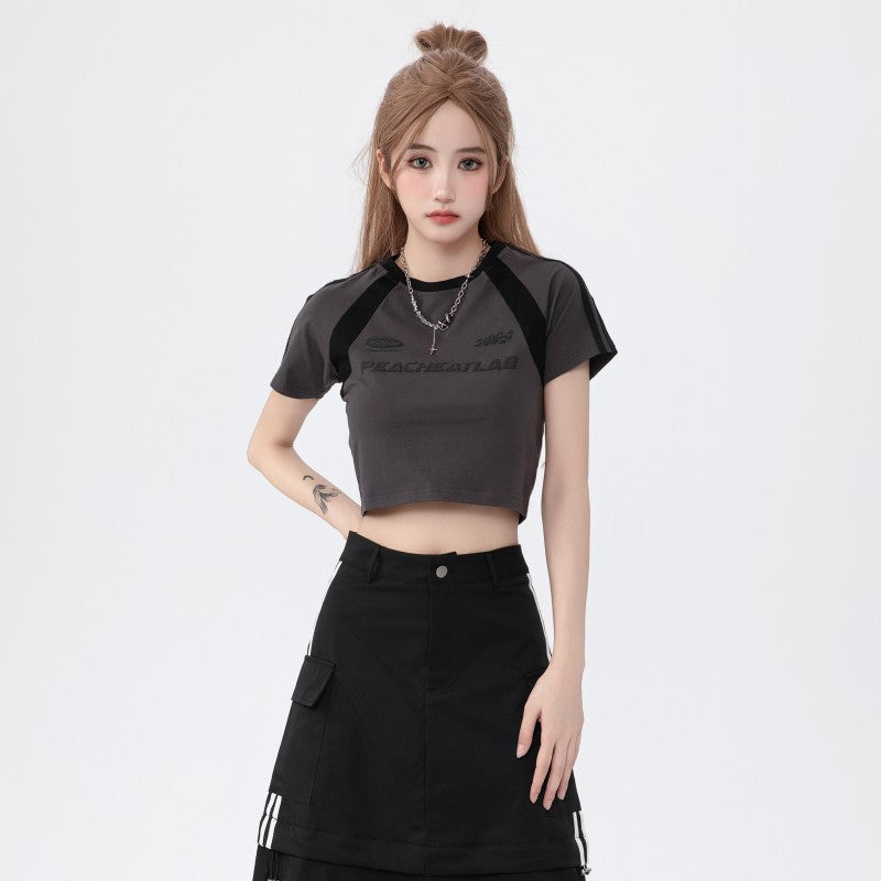 Women's Hot Girl Round Neck T-shirt Short