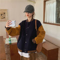 Women's Casual Sporty Versatile Color-block Baseball Jacket