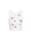 Stars Hot Drill Vest Spice Girl Tight Height Waist