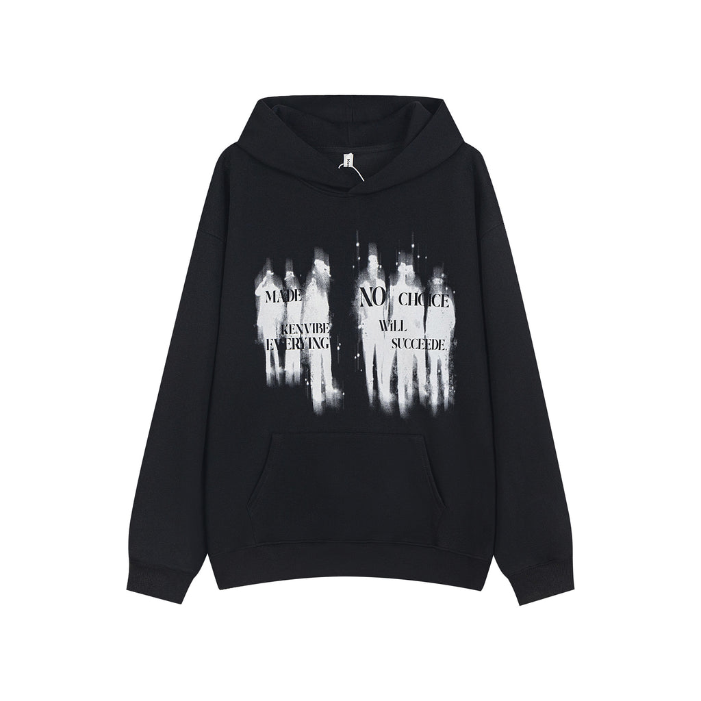 Retro Portrait Printed Hoodie Men And Women Loose
