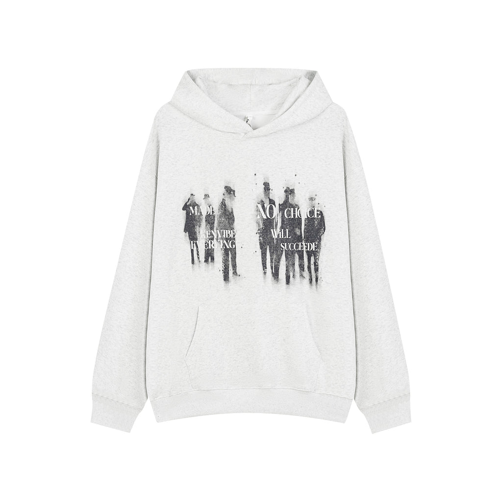 Retro Portrait Printed Hoodie Men And Women Loose
