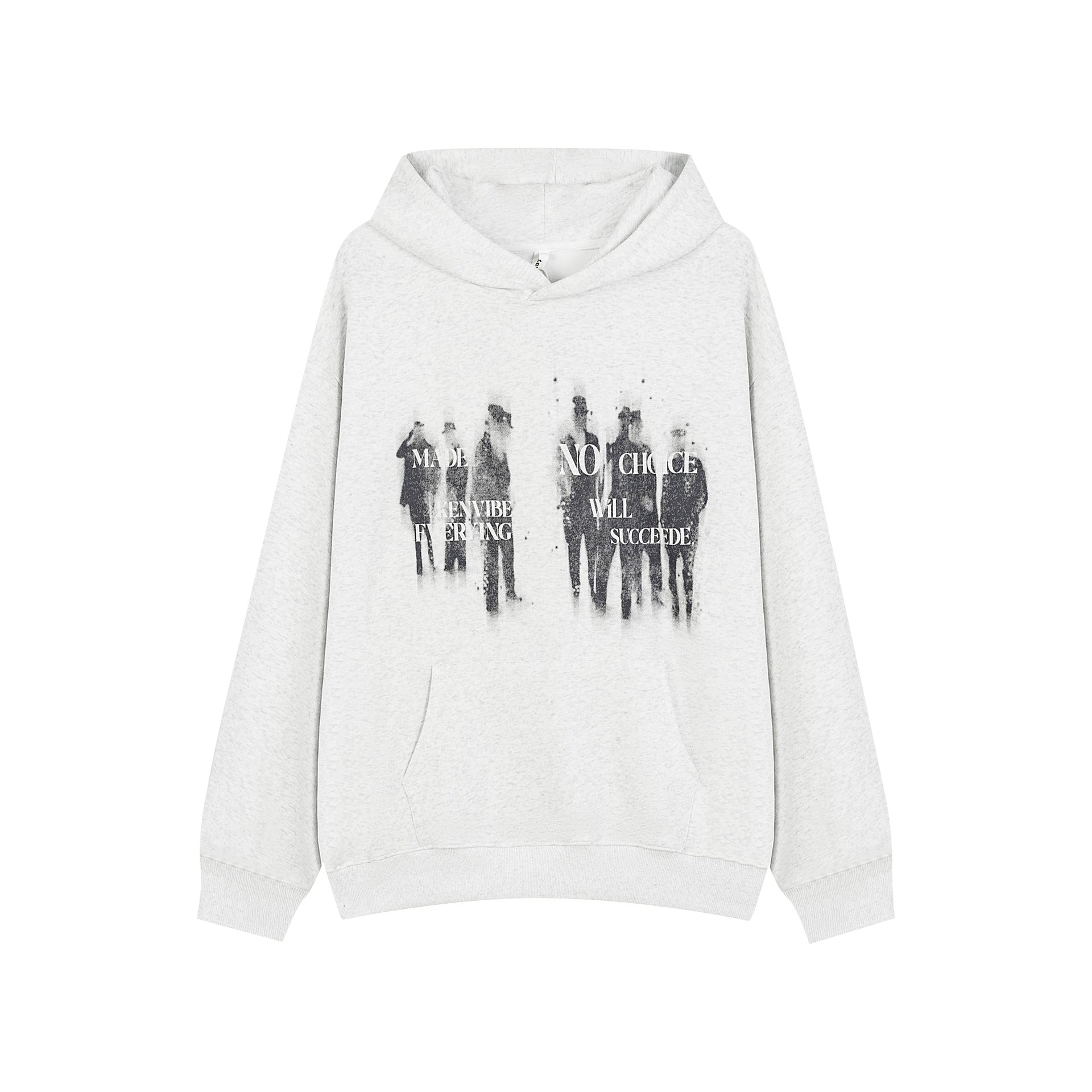 Retro Portrait Printed Hoodie Men And Women Loose