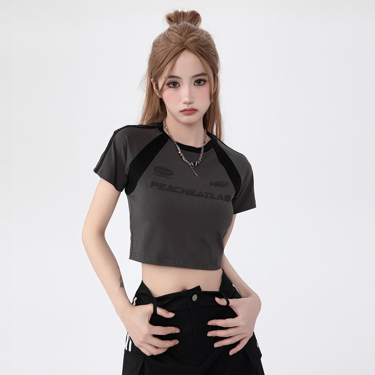 Women's Hot Girl Round Neck T-shirt Short